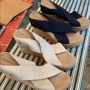 TWO pairs. Merona size 11 women’s wedges